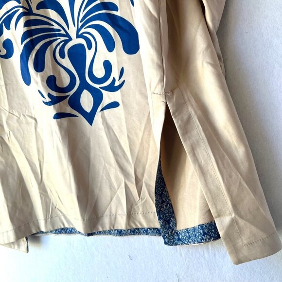Ethnic Dashiki Coat Beige and Blue Shirt Size L - Picture 5 of 9